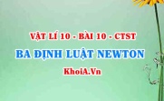 Nội dung Ba định luật Newton, Công thức 3 định luật Newton ý nghĩa và vận dụng - Vật lí 10 bài 10